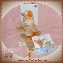 NOUKIE'S DOUDOU ZEBRE PLAT BEIGE ORANGE FLEUR ZAMBA SOS