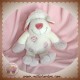 KIABI DOUDOU MOUTON ECRU BLANC SPIRALES ROUGE 24 cm SOS