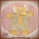 PSLD DOUDOU ELEPHANT PLAT RAYE BLANC BEIGE CREDIT AGRICOLE SOS