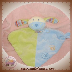 BABY CLUB DOUDOU CHIEN PLAT VERT BLEU SPIRALE SOS