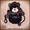 NOCIBE DOUDOU OURS NOIR SAC ARC EN CIEL SOS