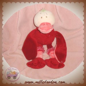 CATIMINI DOUDOU CANARD OISEAU ROSE ROUGE SOS