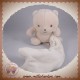 KIMBALOO DOUDOU OURS BEIGE TAUPE MOUCHOIR BLANC SOS