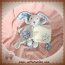 DOUDOU ET COMPAGNIE SOS LAPIN PETALE BLANC BLEU FLEUR TATOO