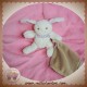 COROLLE DOUDOU LAPIN BLANC MOUCHOIR BEIGE MINIREVE SOS