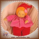 COROLLE DOUDOU POUPEE BABIPOUCE ROUGE ROSE SOS