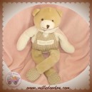 BABYNAT BABY NAT DOUDOU OURS MARRON VICHY BEIGE SOS