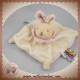 DOUDOU ET COMPAGNIE SOS LAPIN BEIGE PLAT BLANC ROSE CLAIR TATOO