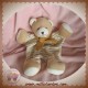 PSLD DOUDOU OURS PLAT RAYE BLANC BEIGE CREDIT AGRICOLE SOS