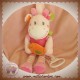 NICOTOY DOUDOU GIRAFE VACHE BLANCHE MUSICAL ROBE ROSE OISEAU SOS