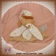 DOUDOU ET COMPAGNIE SOS OURS PLAT BEIGE MARRON COLERETTE BLANC ETOILE 1er DOUDOU