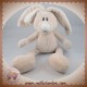 KIMBALOO DOUDOU LAPIN GRIS TAUPE BLANC SOS