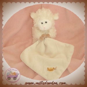 BABYNAT BABY NAT DOUDOU MOUTON MOUCHOIR BLANC SOS