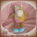 DOUDOU ET COMPAGNIE VACHE CERISE ROSE JAUNE  BEIGE BONBON SOS