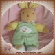 TAKINOU DOUDOU LAPIN BEIGE JAMBES VICHY JAUNE VERT POUSSIN SOS