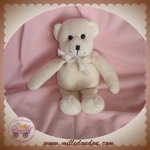 ANNA CLUB PLUSH DOUDOU OURS BEIGE CORDE 20 CM SOS