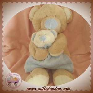 NICOTOY DOUDOU OURS BEIGE BLEU BEBE SOS NICOTOY DOUDOU OURS BEIGE BLEU BEBE SOS
