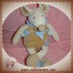 DOUDOU ET COMPAGNIE SOS SOURIS DOUVELOURS BLANCHE BEIGE BLEU 33 cm