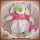 MGM DOUDOU CHIEN ECRU ROBE ROSE CHAMPIGNON SOS