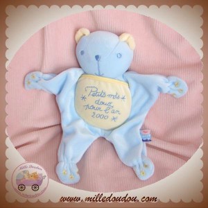 SUCRE D'ORGE DOUDOU OURS QUASI PLAT BLEU JAUNE 2000 SOS