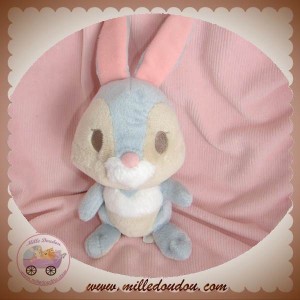 DISNEY DOUDOU LAPIN PAN PAN BLEU GRIS ROSE SOS