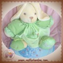 KALOO DOUDOU LAPIN BOULE VERT ETHNIC POULE SOS