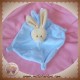 NICOTOY DOUDOU LAPIN ECRU PLAT BLEU SOS