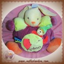 KALOO DOUDOU LAPIN BOULE POP VIOLET VERT HOCHET SOS