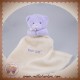 BABYNAT BABY NAT SOS DOUDOU OURS VIOLET MAUVE MOUCHOIR BOUCLETTE