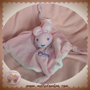 PICOT DOUDOU LAPIN PLAT ROSE NOEUD EXTREMITES SOS