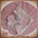 PICOT DOUDOU LAPIN PLAT ROSE NOEUD EXTREMITES SOS