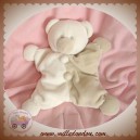 JOLLYBABY DOUDOU OURS QUASI PLAT BEIGE BLANC SOS