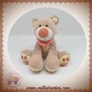 NATTOU DOUDOU OURS BEIGE EMPREINTE ORANGE SOS