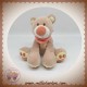 NATTOU DOUDOU OURS BEIGE EMPREINTE ORANGE SOS