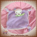 NOUNOURS DOUDOU OURS PLAT VIOLET MAUVE NOEUD SOS