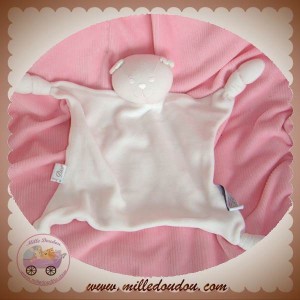 BABY DIOR DOUDOU OURS PLAT ROSE NOEUD FLEUR SOS