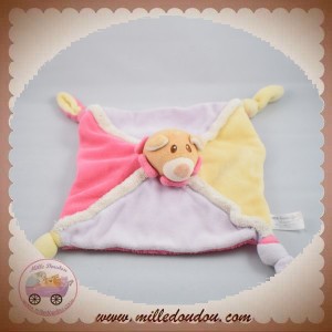 DBB REMOND SOS DOUDOU OURS BEIGE PLUME VERT ROSE