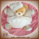 KALOO DOUDOU OURS BOULE TISSU BLANC LIN SOS