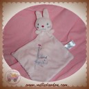 NICOTOY DOUDOU LAPIN PLAT ROSE BIRD OISEAU COEUR SOS