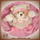 BUKOWSKI SWEDEN DOUDOU OURS BOULE BEIGE ECRU FLEUR ROSE SOS