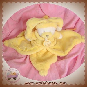 DOUDOU ET COMPAGNIE OURS JAUNE PLAT MACARON BERGAMOTTE SOS