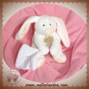 DOUDOU ET COMPAGNIE SOS LAPIN BLANC MOUCHOIR 18 cm