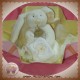 DOUDOU ET COMPAGNIE SOS LAPIN BLANC MOUCHOIR 18 cm