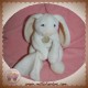 DOUDOU ET COMPAGNIE SOS LAPIN BLANC MOUCHOIR 18 cm