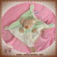 POMMETTE DOUDOU SOURIS PLATE BEIGE ECRU VERT SOS