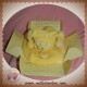 DOUDOU ET COMPAGNIE OURS JAUNE PLAT ROND MACARON SOS