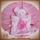 NICOTOY DOUDOU OURS SOURIS PLAT ROSE ETIQUETTES SOS