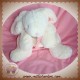 DOUDOU ET COMPAGNIE LAPIN BONBON ALLONGE BLANC ROSE 23 cm SOS