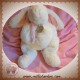 DOUDOU ET COMPAGNIE LAPIN BONBON ALLONGE BLANC ROSE 23 cm SOS