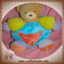 KALOO DOUDOU OURS BEIGE BOULE BLEU COCCINELLE EVEIL SOS